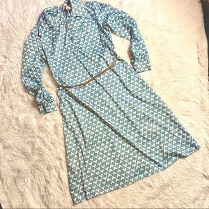 💙Vintage Dress🤍 Cutest Polyester Versatile Favorite 😍 With Hearts 🥰